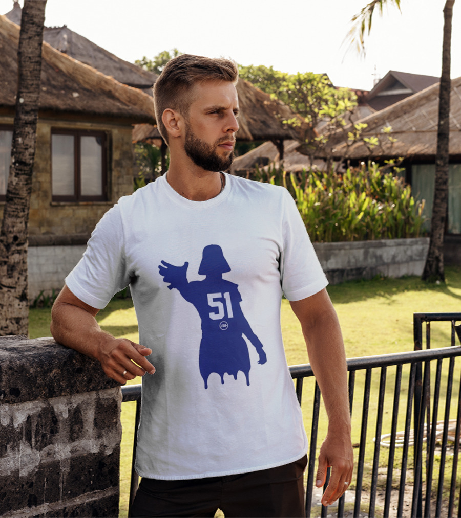 Darth Vader Silhouette Abdul Carter 51 New York Giants Football T-Shirt