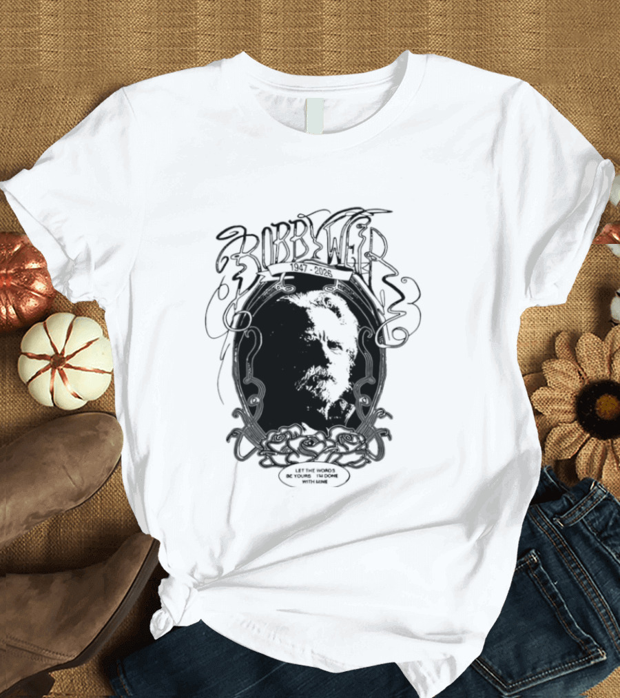 Bobby Weir Variant Psychedelic Face Black T-Shirt