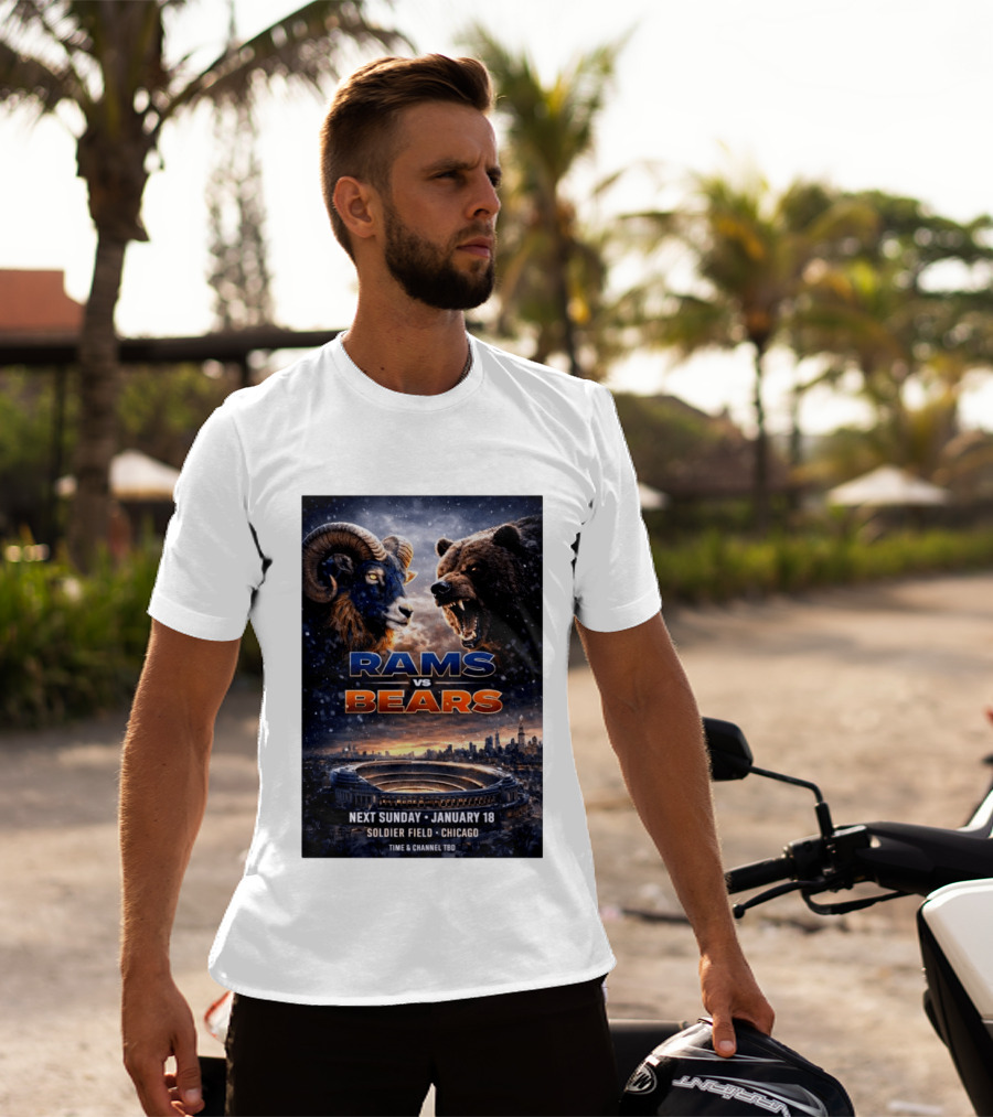 Rams Vs Bears Soldier Field Chicago January 18 2026 T-Shirt