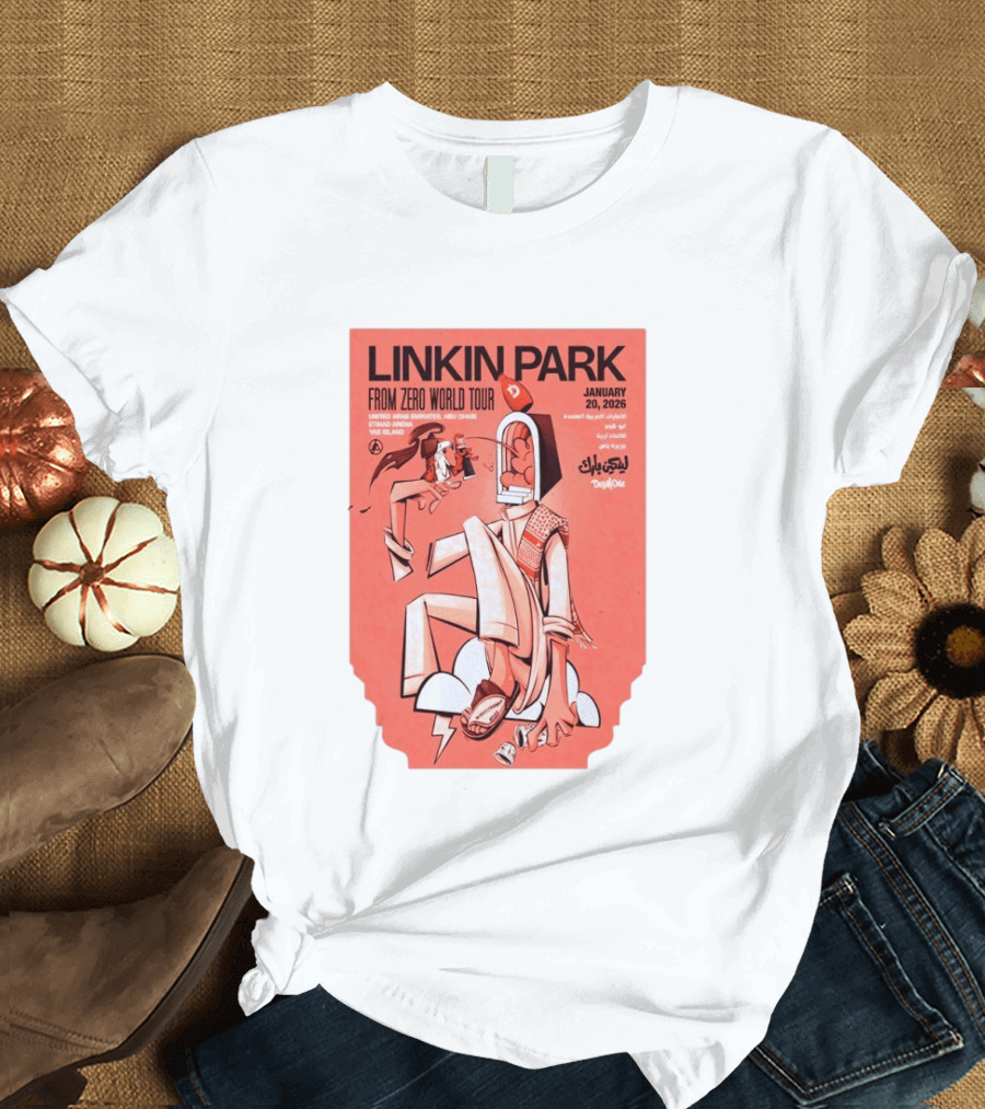 Linkin Park From Zero World Tour Yas Island January 20 2026 T-Shirt