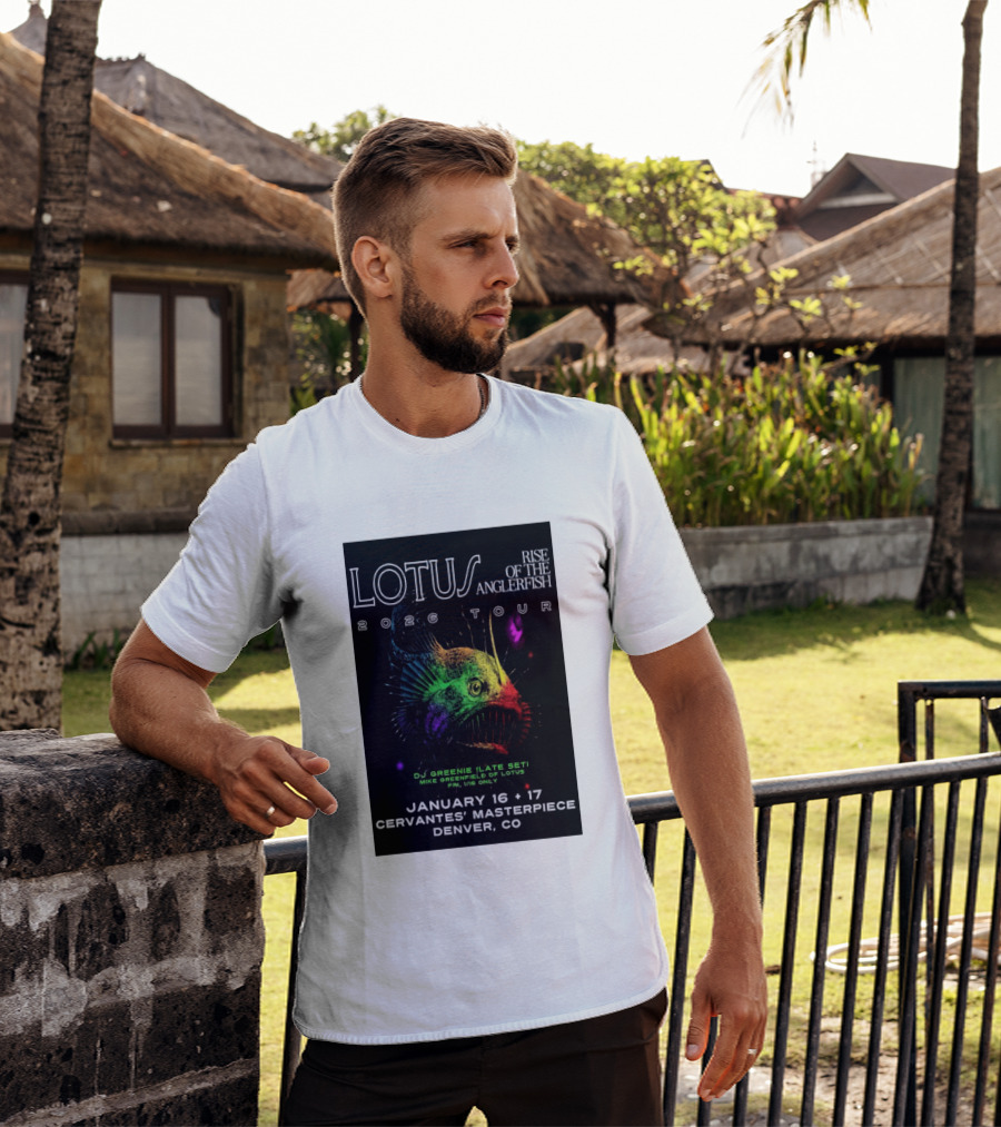LOTUS Rise Of The Anglerfish 2026 Tour January 16 17 Cervantes' Masterpiece Denver CO T-Shirt
