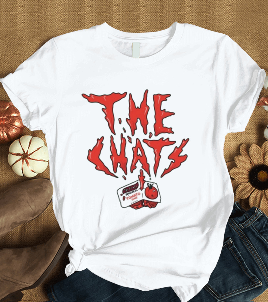 The Chats Stonewheel Tomato Label And Red Dripping T-Shirt