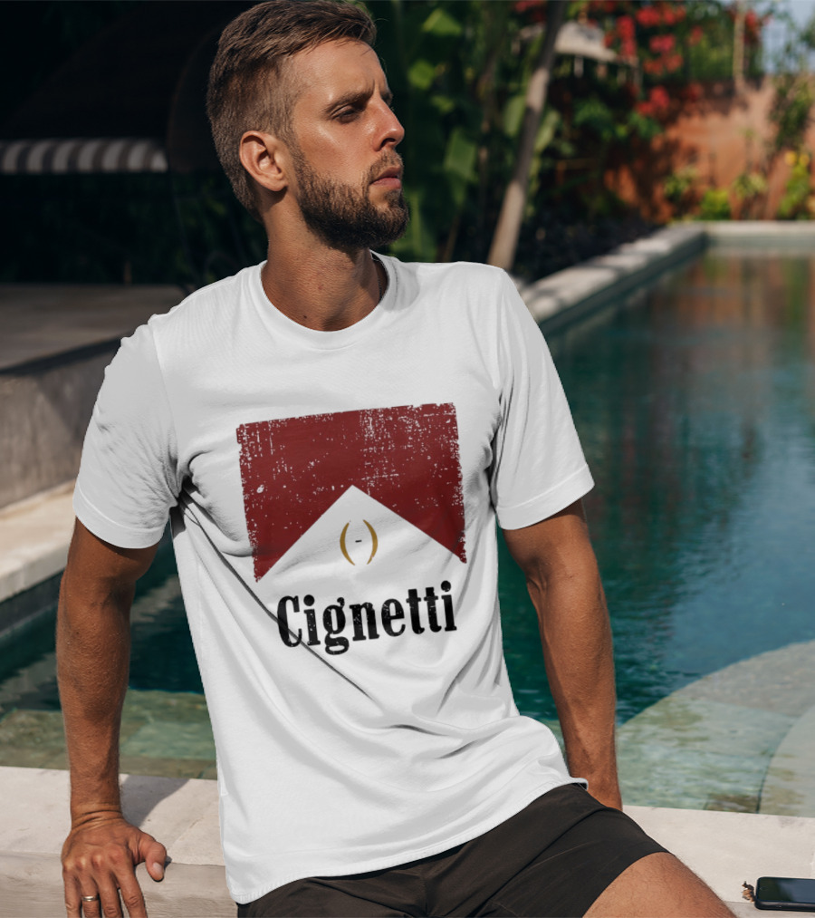 Cignetti Indiana Hoosiers Vintage Red Banner T-Shirt