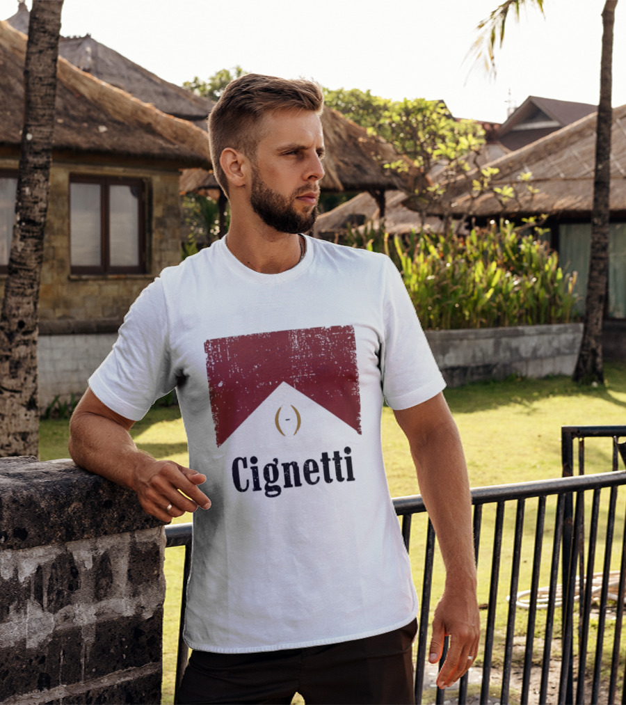 Cignetti Indiana Hoosiers Vintage Red Banner T-Shirt