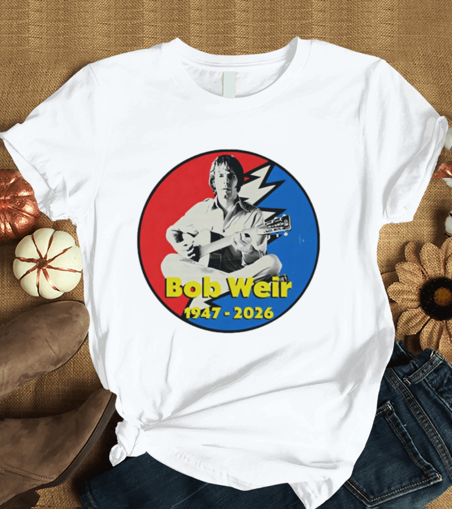 Bob Weir 1947 2026 Grateful Dead Lightning Bolt T-Shirt