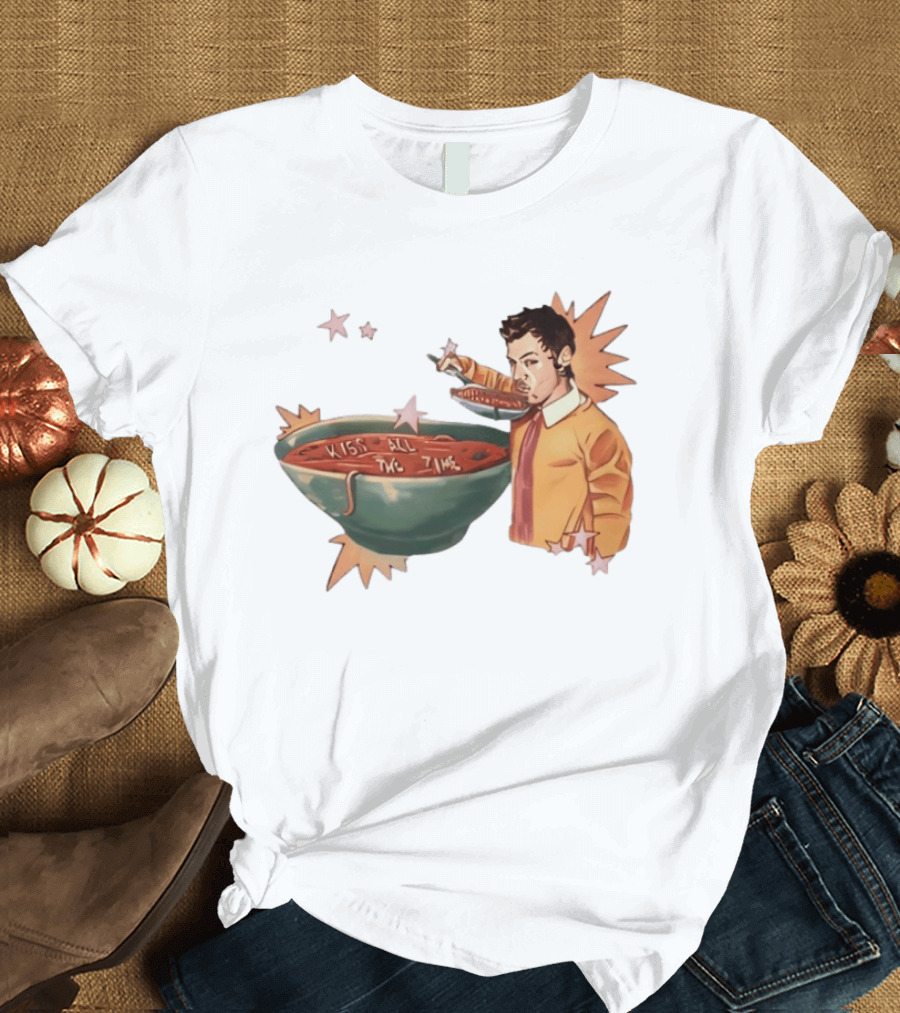 Kiss All The Time Soup Occasionally Stars T-Shirt
