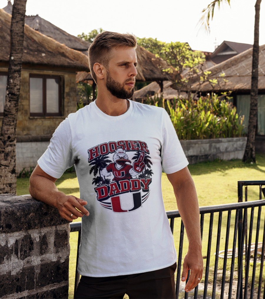 Hoosier Daddy Miami Hurricanes Sebastian The Ibis Number One T-Shirt