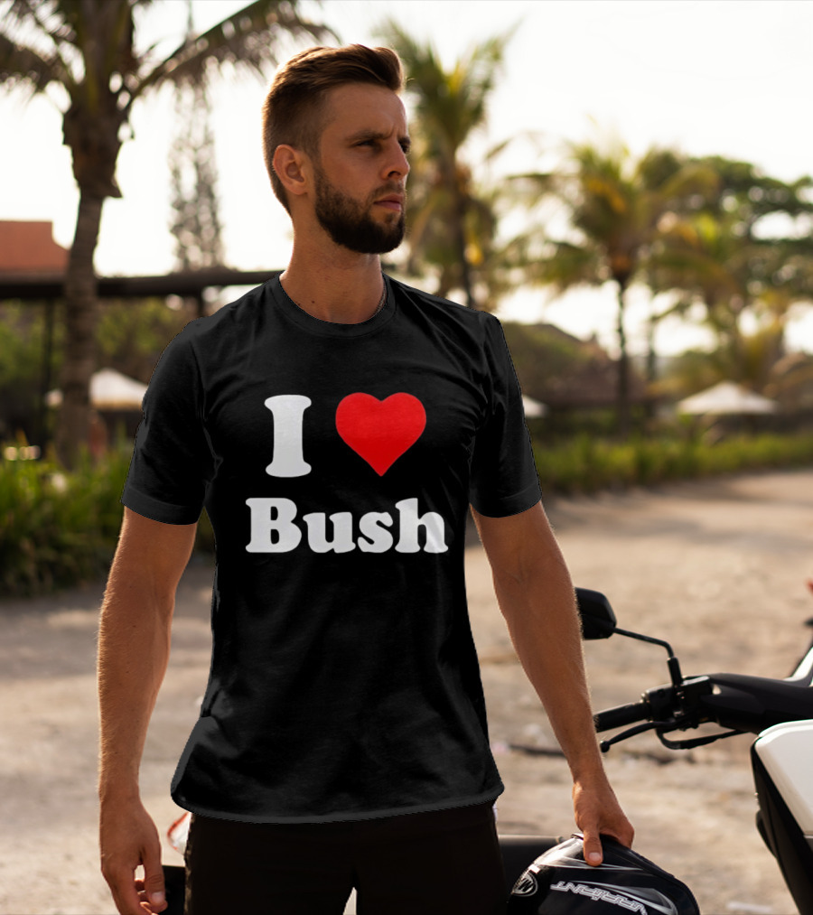 I Heart Bush Iconic Phrase Red Heart T-Shirt