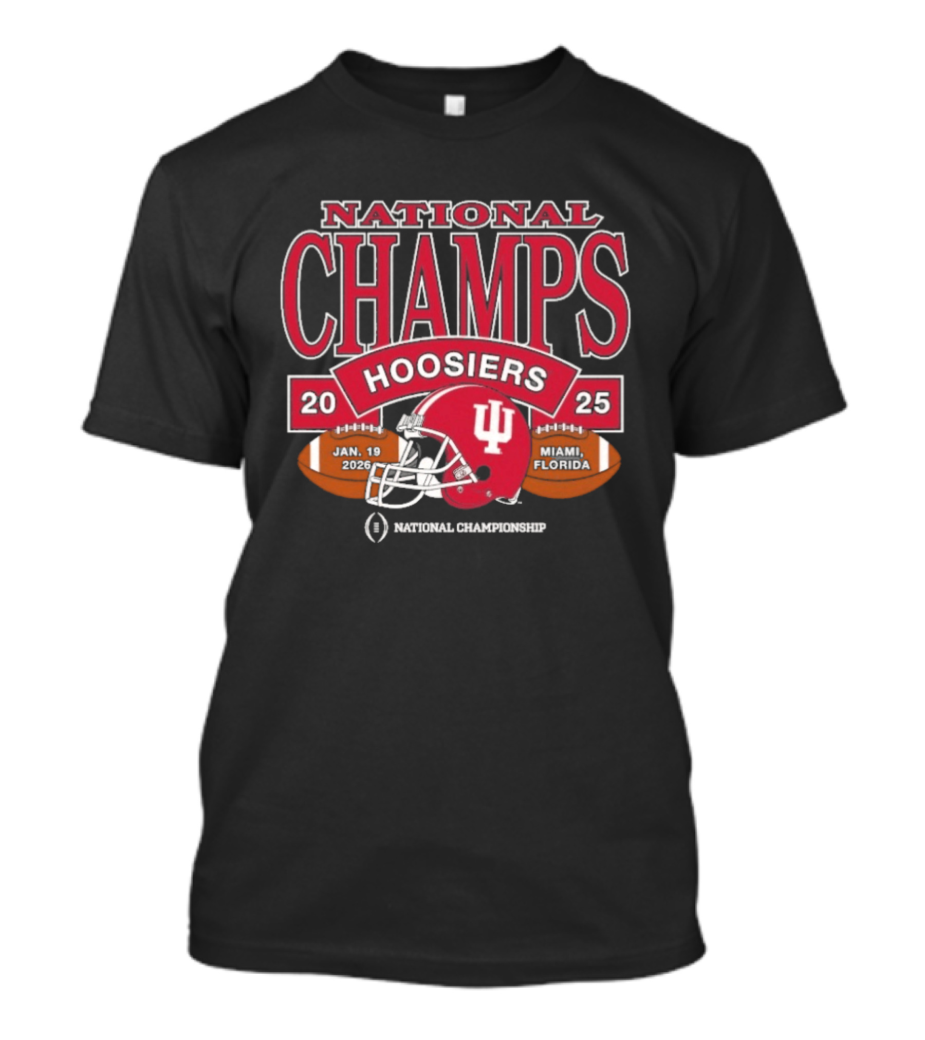 Indiana Hoosiers 2025 National Champs CFP Helmet Tampa Florida T-Shirt