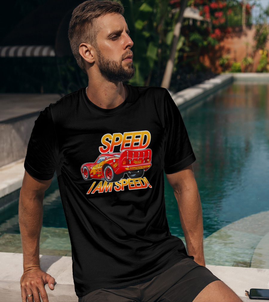 Lightning McQueen Speed I Am Speed Rust Eze Racing 95 T-Shirt