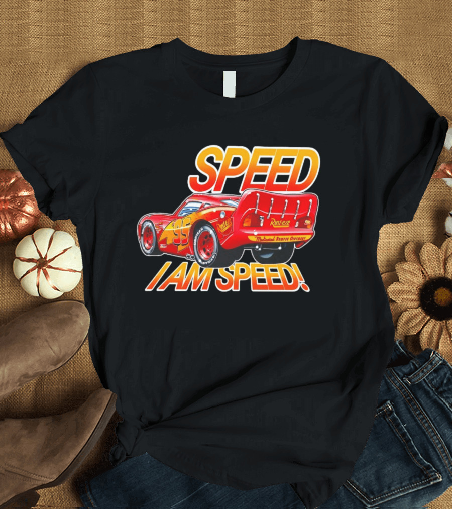 Lightning McQueen Speed I Am Speed Rust Eze Racing 95 T-Shirt