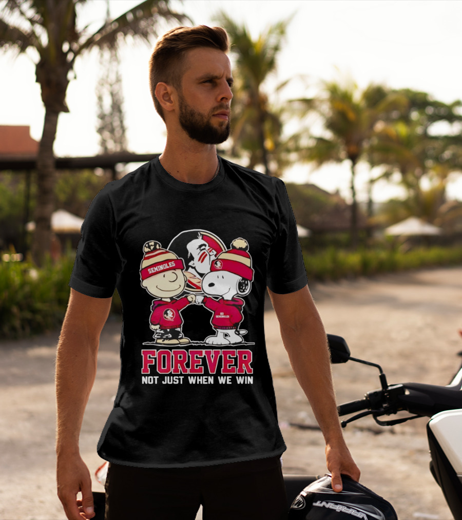 Charlie Brown Snoopy Seminoles Forever Not Just When We Win T-Shirt
