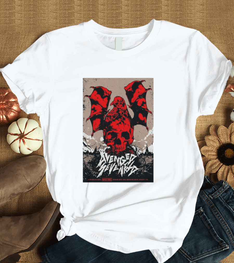 Avenged Sevenfold January 20 2026 Bogota Movistar Arena Mad Tree Special Guest T-Shirt