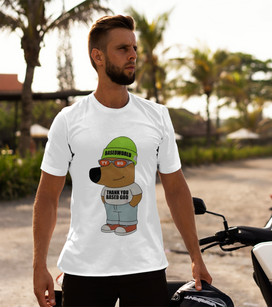 Basedworld Thank You Based God TY BG Retro Cartoon T-Shirt