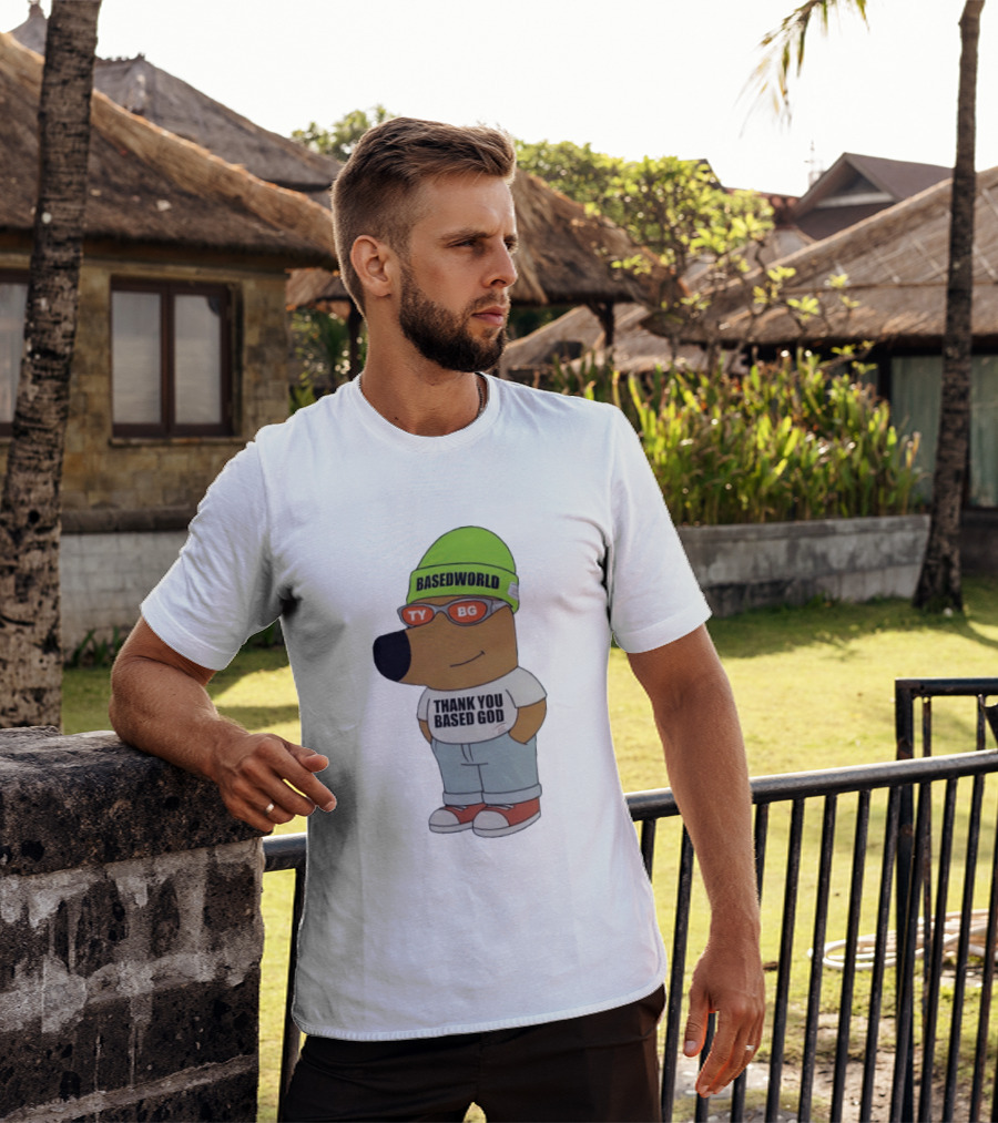 Basedworld Thank You Based God TY BG Retro Cartoon T-Shirt