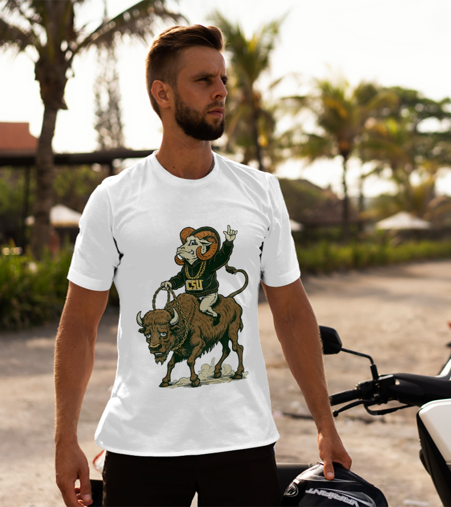 Colorado State Rams CSU Riding Buffalo In Rivalry T-Shirt