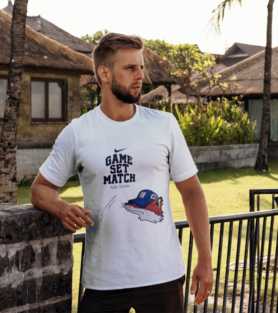 Nike Tennis Game Set Match Fox T-Shirt