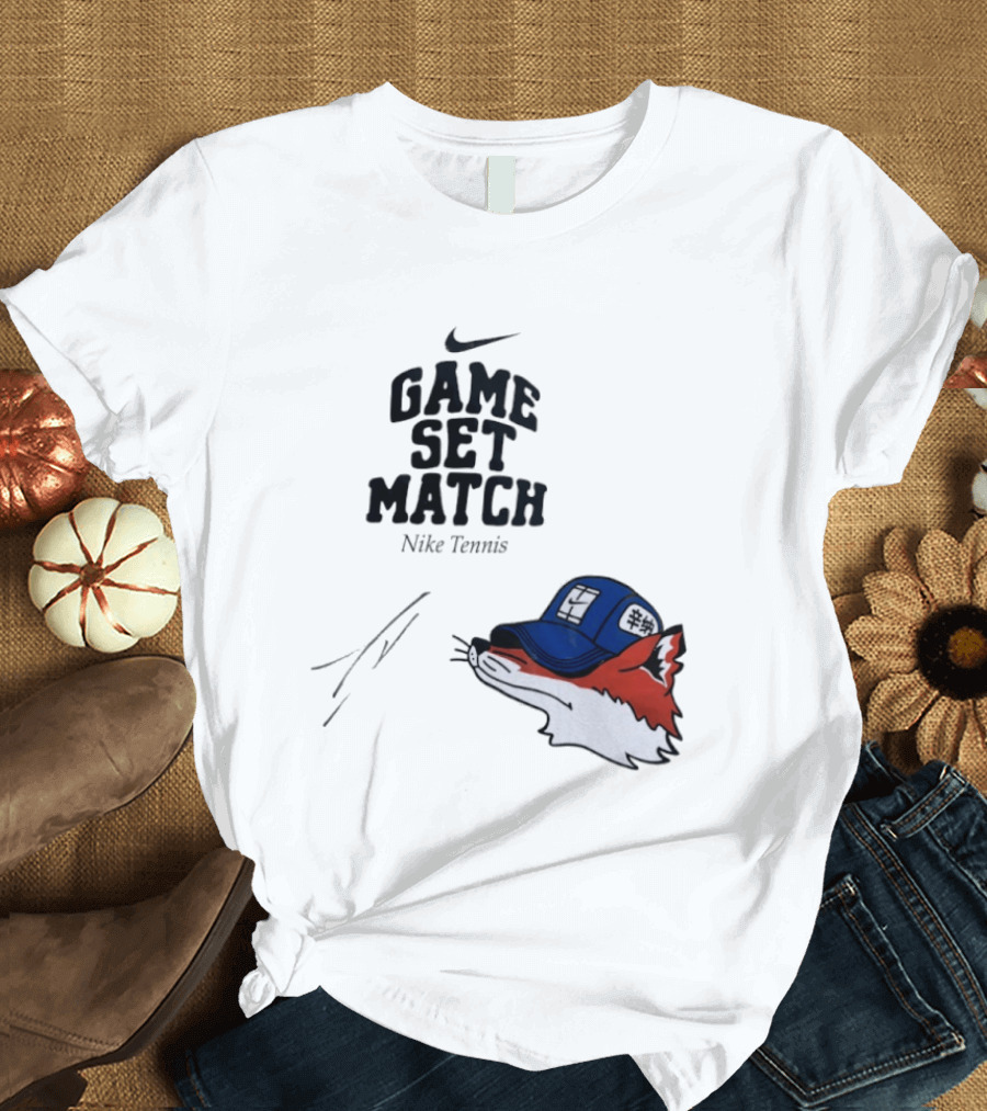 Nike Tennis Game Set Match Fox T-Shirt