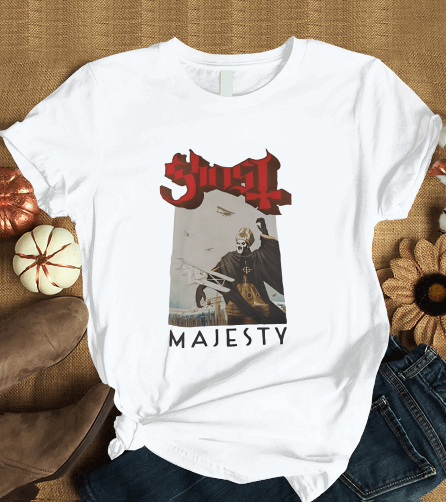 Ghost Papa Emeritus Planes Majesty T-Shirt
