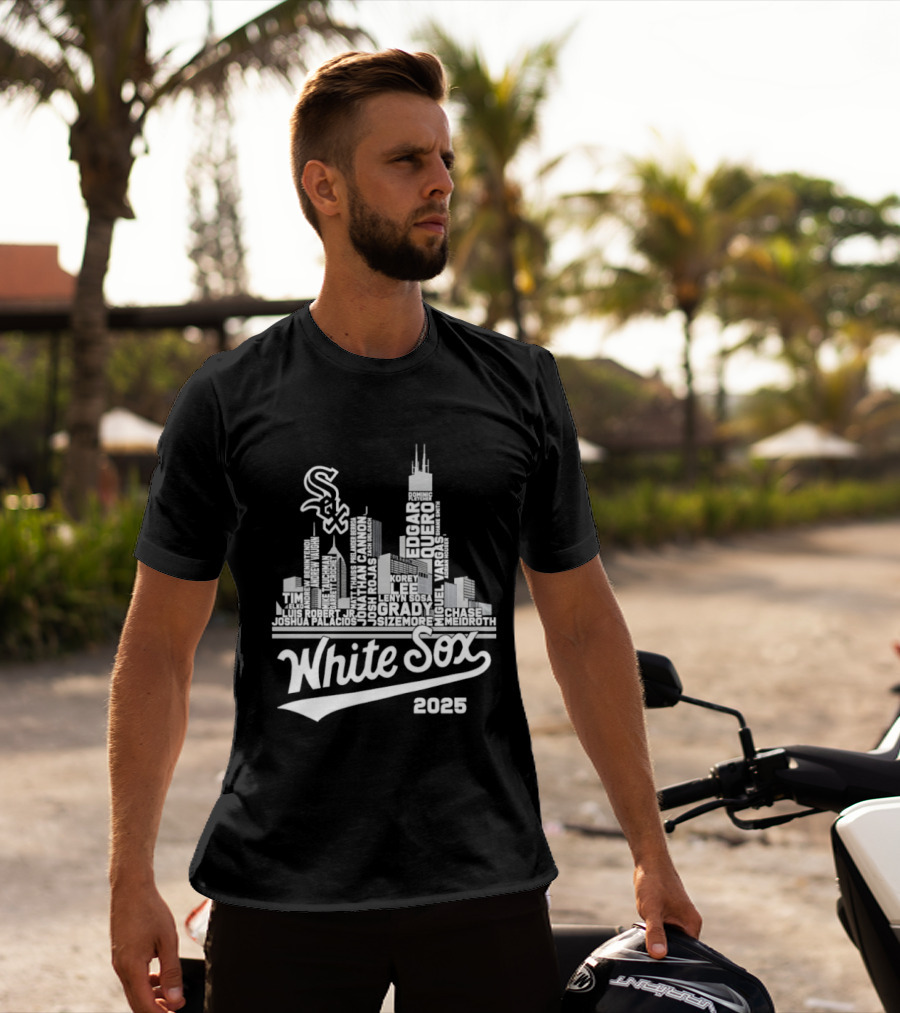 Chicago White Sox 2025 Skyline Players Names T-Shirt