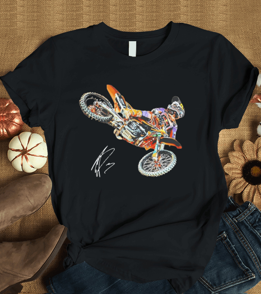 Eli Tomac Anaheim 1 Motocross Racing Signature T-Shirt