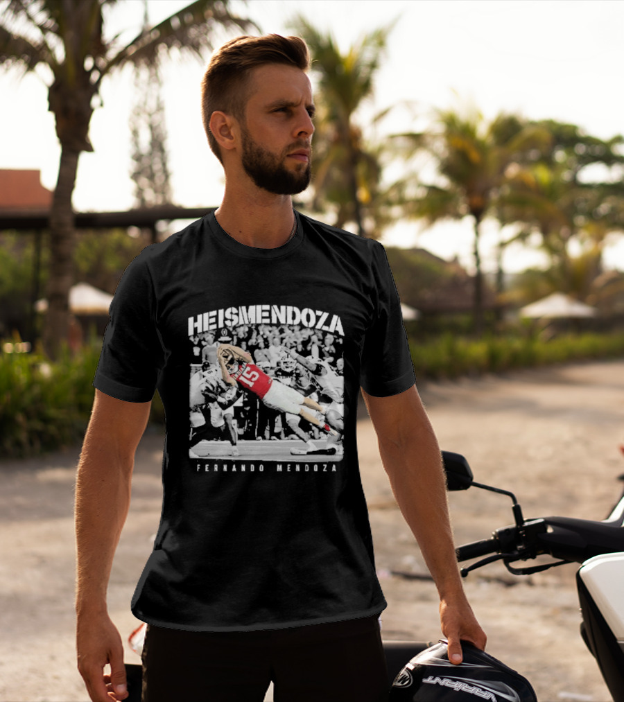 Heisman Mendoza Fernando Mendoza Indiana Hoosiers Fourth Down Run T-Shirt