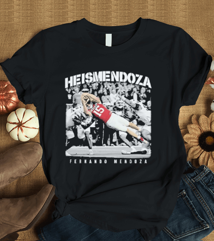 Heisman Mendoza Fernando Mendoza Indiana Hoosiers Fourth Down Run T-Shirt