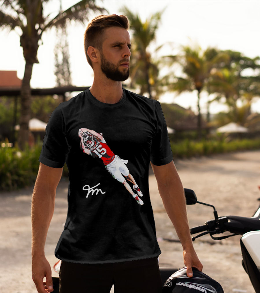 Fernando Mendoza Indiana Hoosiers Natty Flippin' Champs Iconic 15 Leap Signature T-Shirt