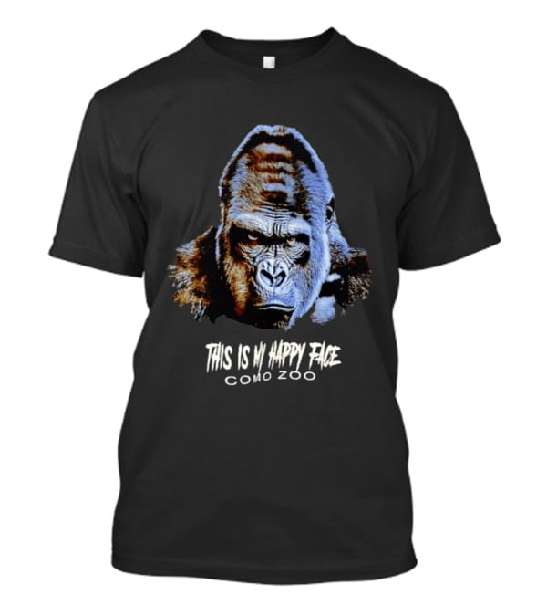Gorilla This Is My Happy Face Como Zoo T-Shirt