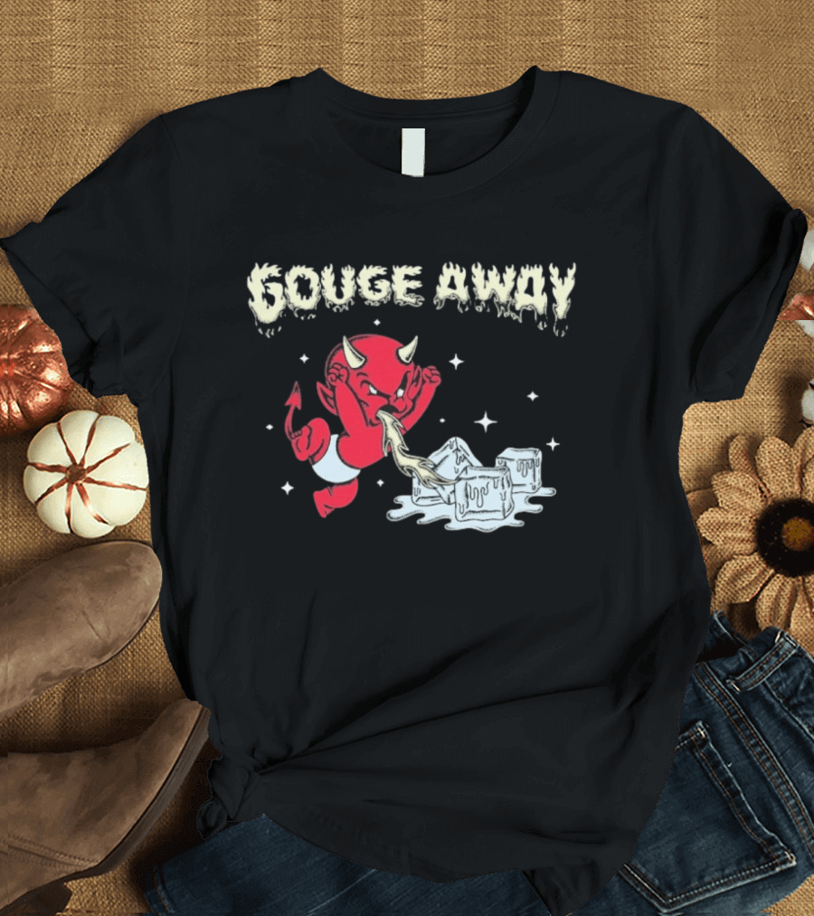Gouge Away Hot Stuff Red Devil Melting Ice Cubes T-Shirt