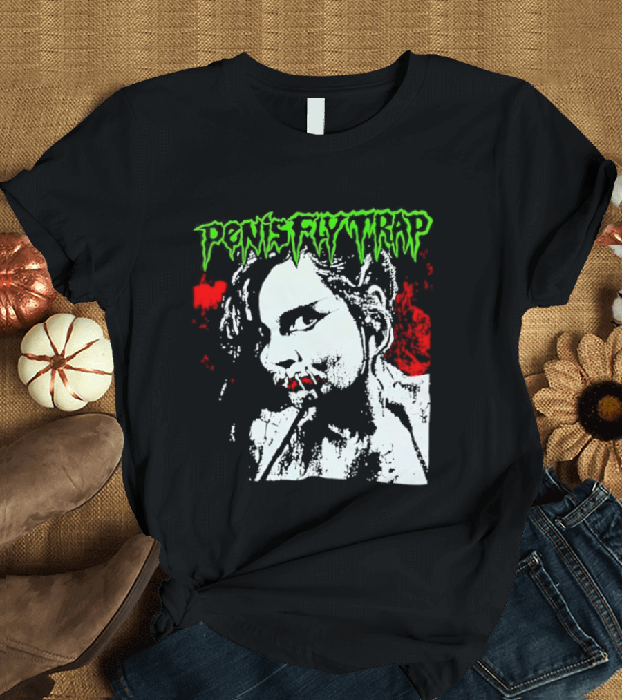 Penis Flytrap Horror Aesthetic Red Green T-Shirt