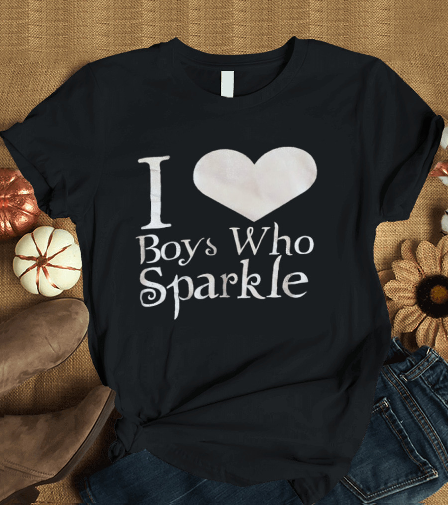 I Love Boys Who Sparkle Twilight Inspired Phrase T-Shirt