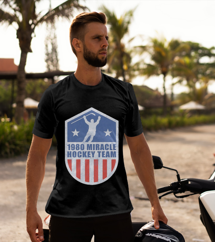 1980 Miracle Hockey Team USA Victory Stars And Stripes T-Shirt