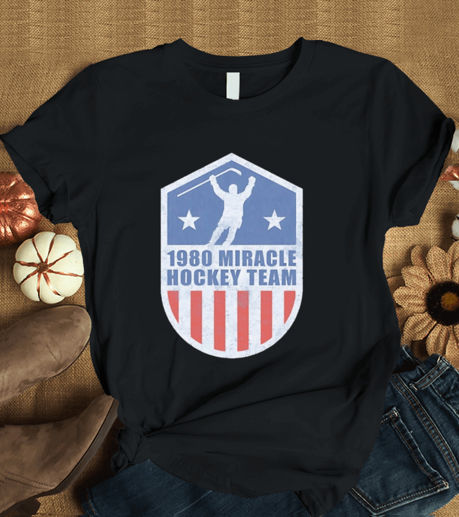 1980 Miracle Hockey Team USA Victory Stars And Stripes T-Shirt