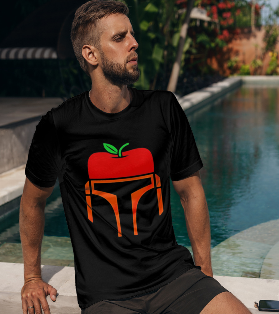 Bounty Hunter Helmet Apple Fusion T-Shirt