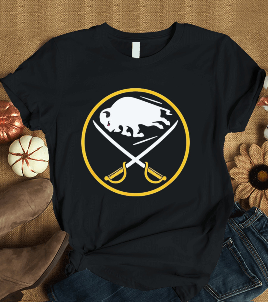 Buffalo Bills Sabres Crossed Swords Royal T-Shirt