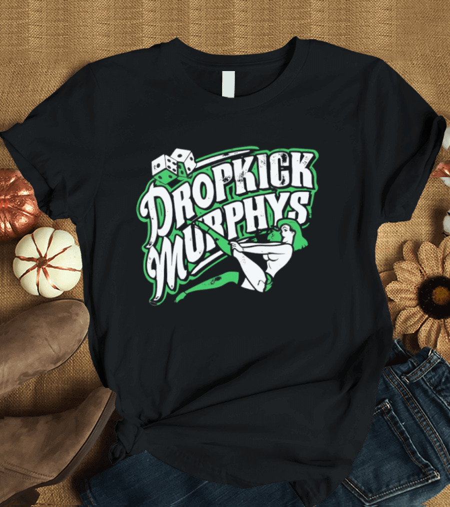 Dropkick Murphys Band Pin Up Girl With Dice T-Shirt