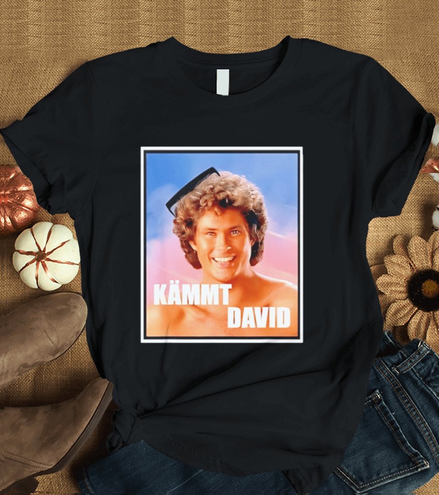 Kämmt David Lustiger Satire Spruch Retro Filmstar Kamm T-Shirt