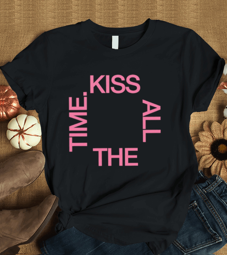 Kiss All The Time Text Circle T-Shirt