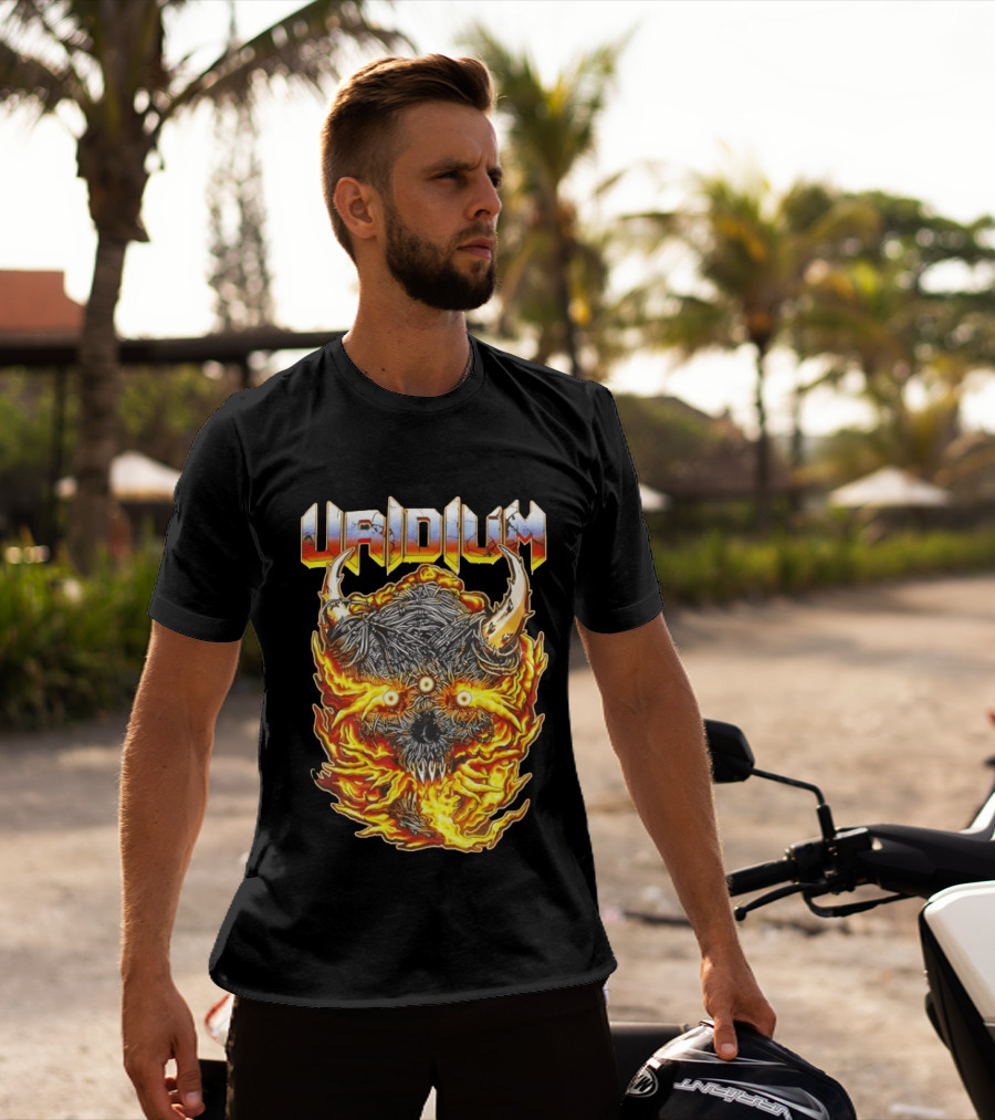 Uridium Heavy Metal Fiery Demon T-Shirt