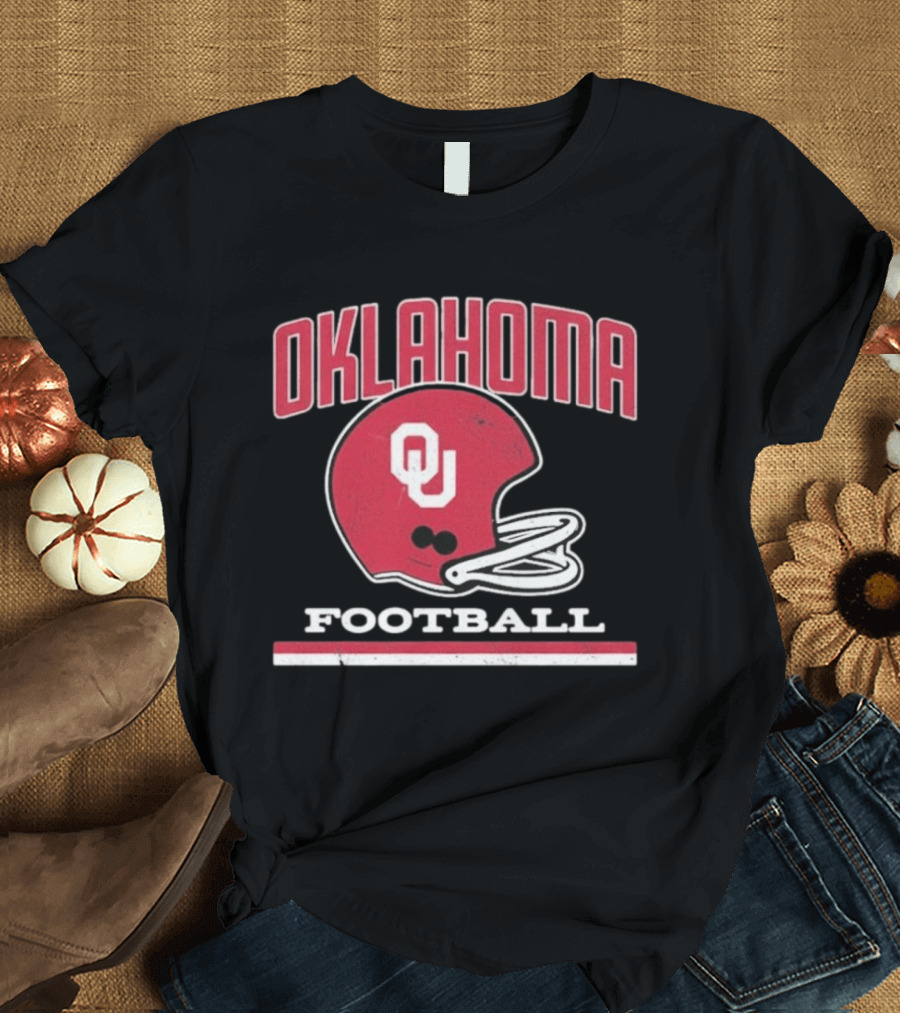 Oklahoma Sooners Football Helmet OU T-Shirt