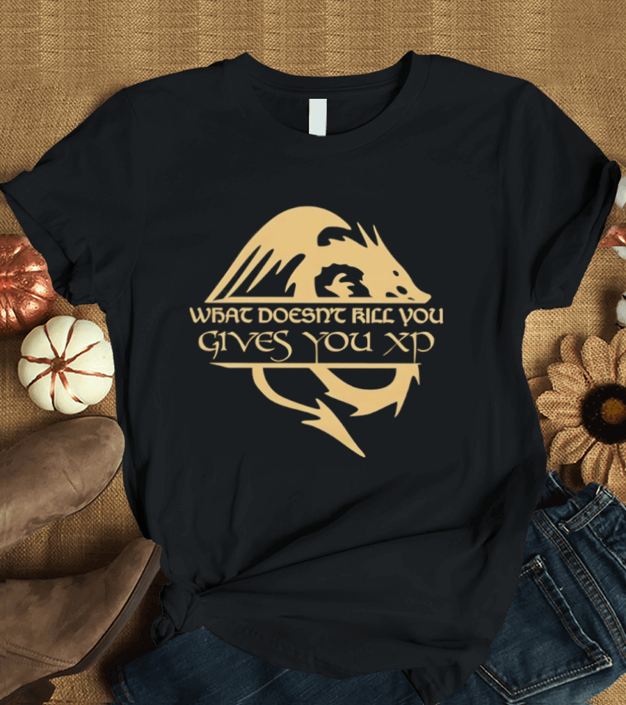 What Doesn't Kill You Gives You XP Dragon Adventure T-Shirt