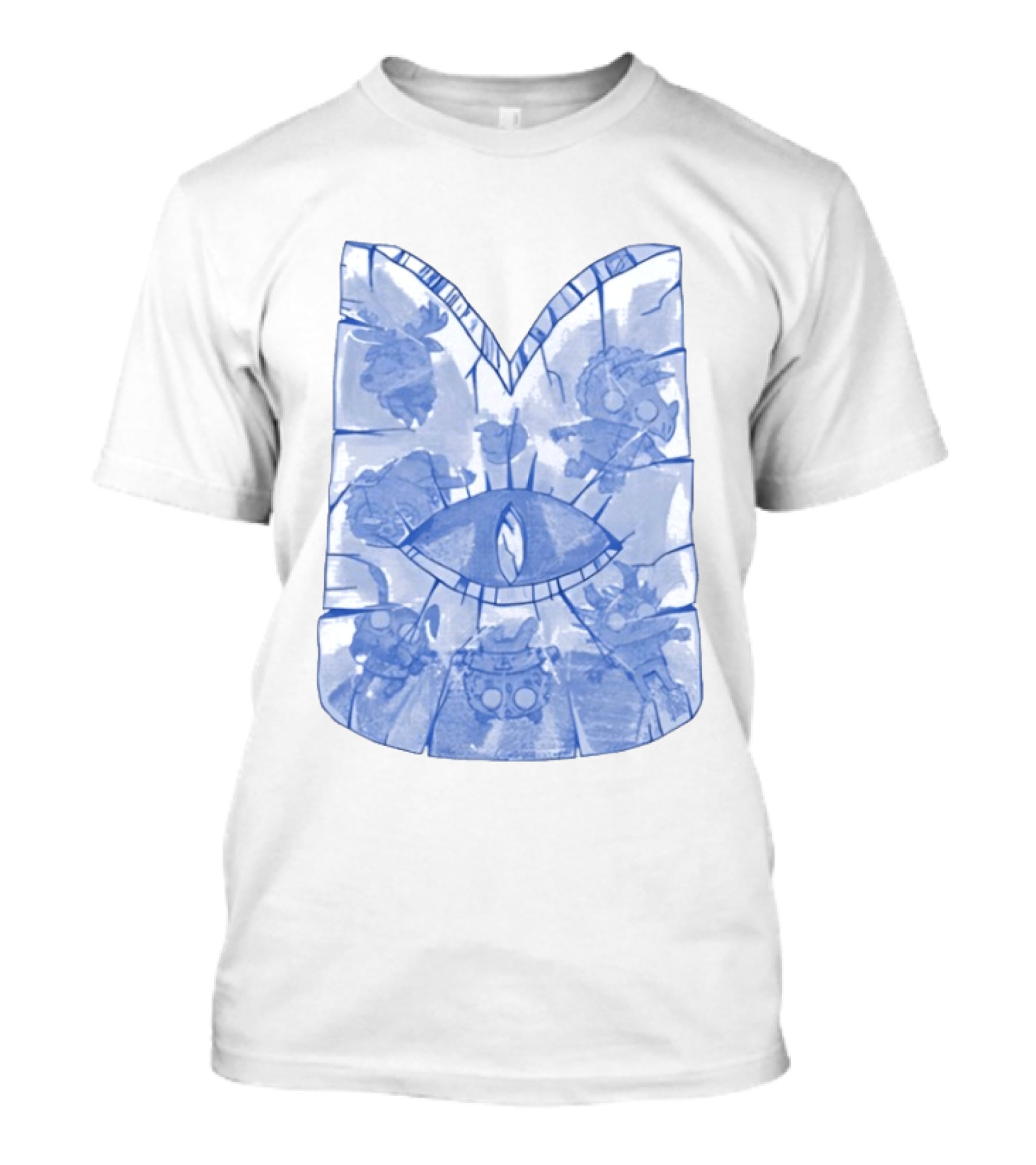 Cult Of The Lamb Ice Crown Eye Symbol Characters T-Shirt