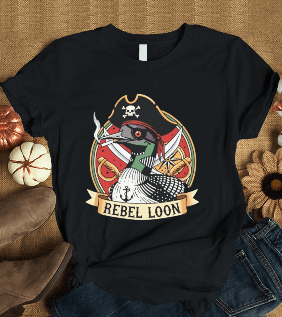 Rebel Loon Pirate Minnesota Anti ICE Swords And Compass T-Shirt
