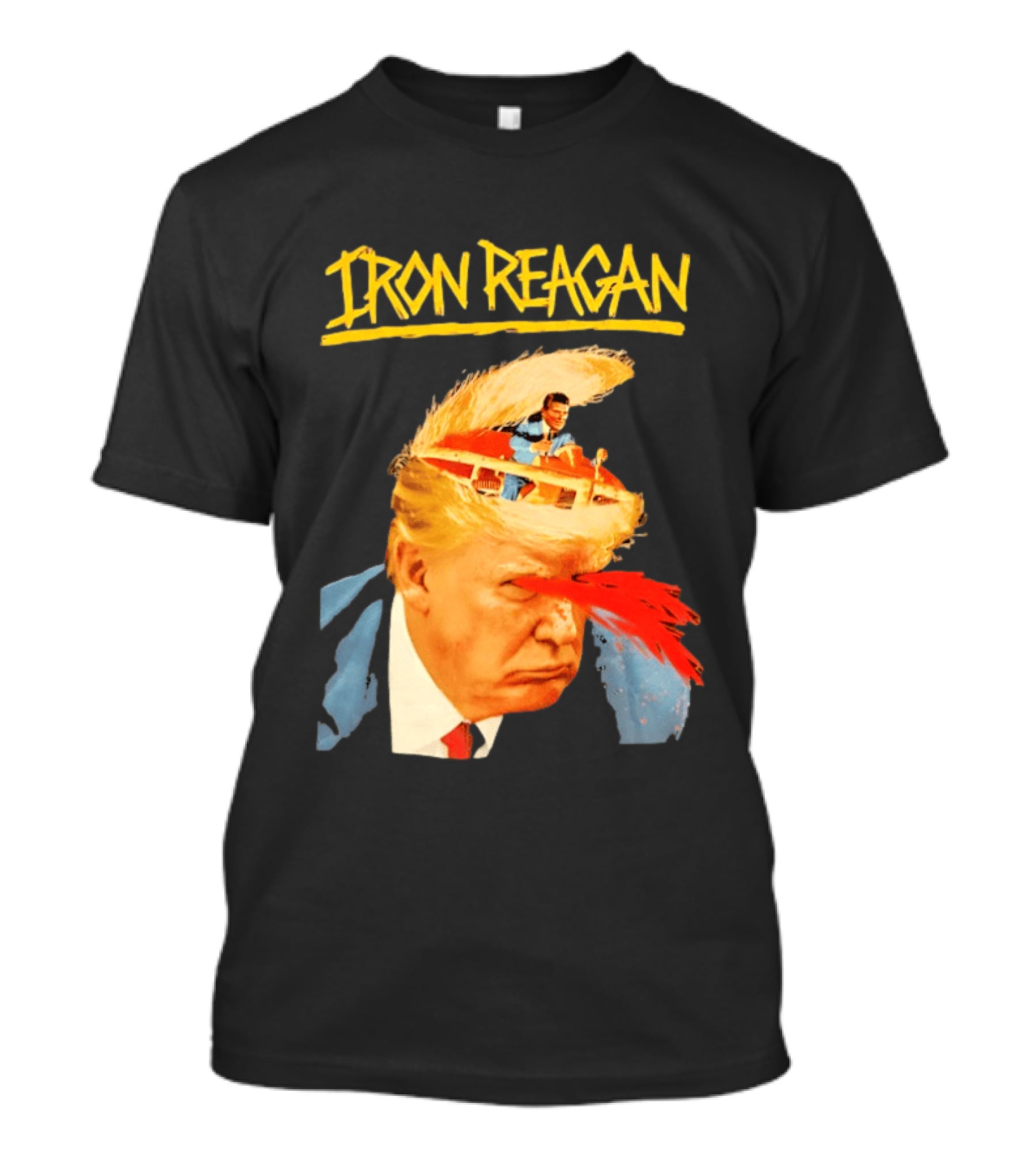 Iron Reagan Trump Cartoon Laser Beam Eye T-Shirt