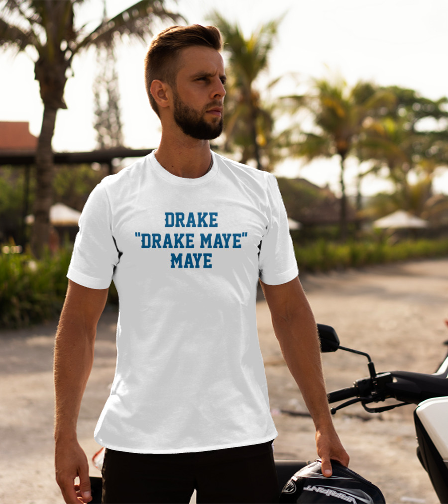 Drake Maye Football Fan Apparel Blue T-Shirt