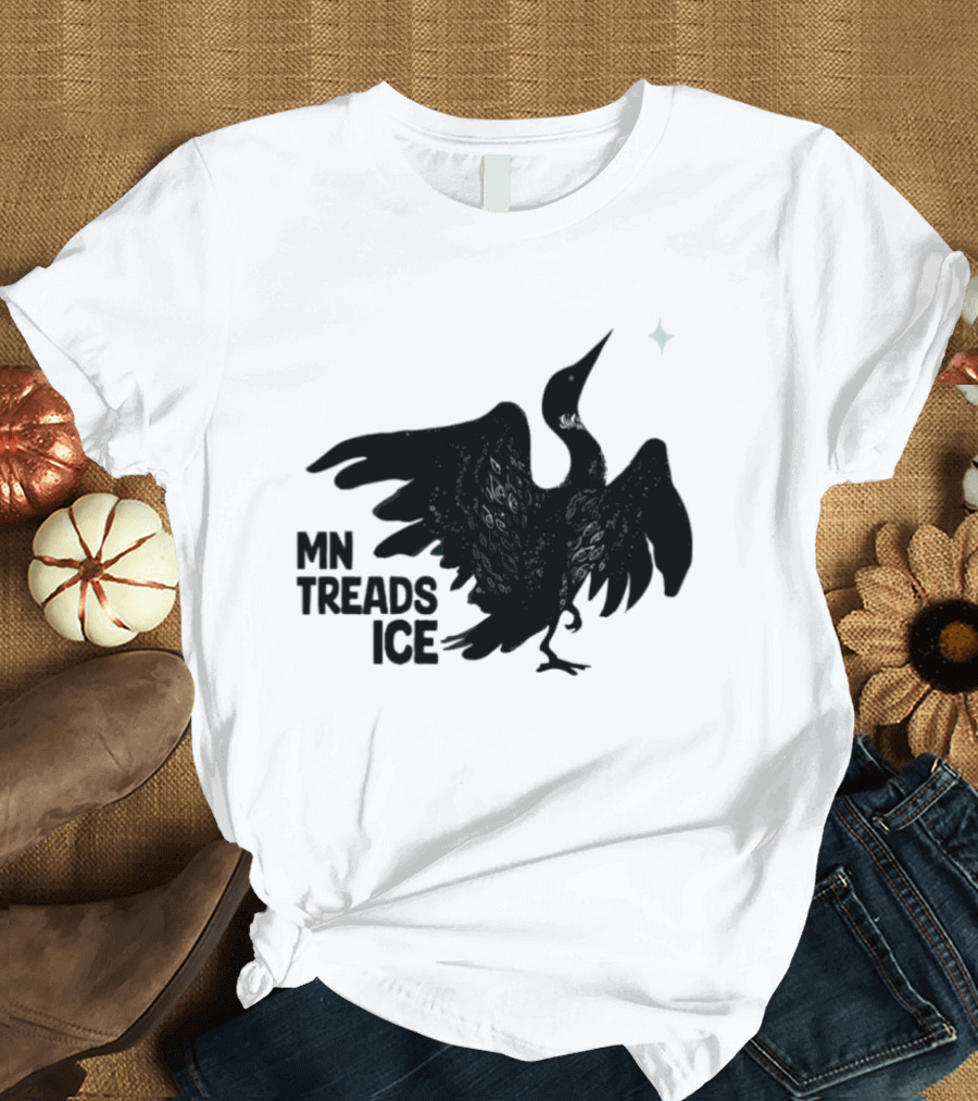 MN Treads Ice Rebel Loon Black Bird T-Shirt