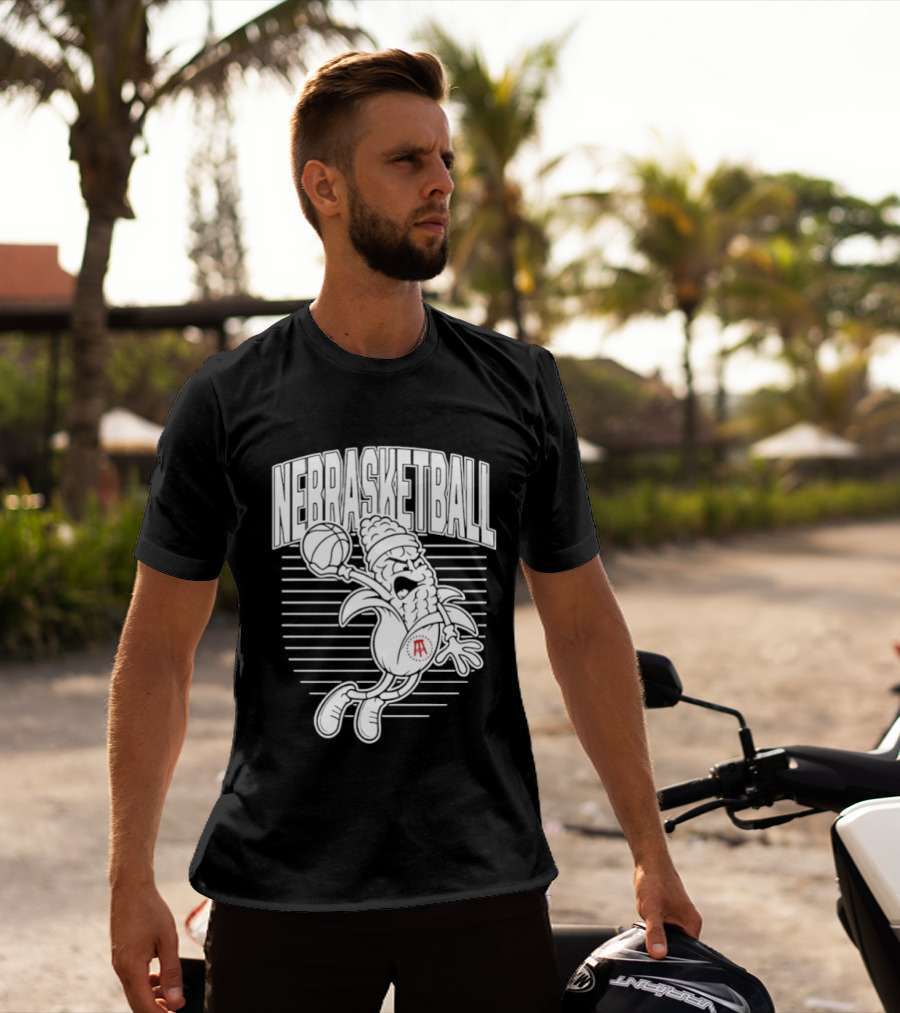 Nebraska Cornhuskers Basketball Slam Drunk Corn T-Shirt