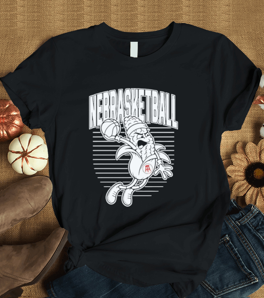 Nebraska Cornhuskers Basketball Slam Drunk Corn T-Shirt