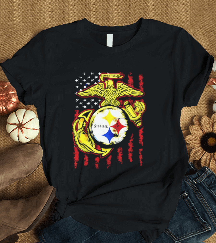 Pittsburgh Steelers United States Marine Corps Symbolic T-Shirt